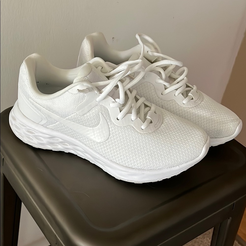 White Nike Running Shoes